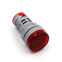 DIY 미니 전자 전압계 원형 AC 60-500V 전압 테스트기 모니터 전원 LED 파일럿 라이트 조명 디스플레이 22, 01 New Red Voltmeter