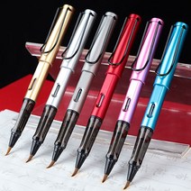 새로이 서예 캘리그라피 붓펜 붓글씨 브러시 펜 잉크블랙 (사은품증정), 메탈실버