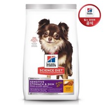 힐스 사이언스다이어트 강아지 어덜트 센서티브 스토막 앤 스킨 스몰앤미니 치킨 1.8kgx2개, 1.8kg, 2개