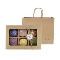 아로마키스 핸드메이드 천연비누 엔틱가든 선물세트, 엔틱가든6구+쇼핑백