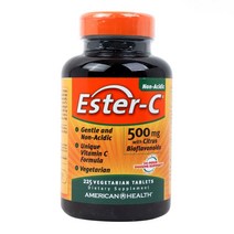 아메리칸헬스 에스터-C 500mg 시트러스 바이오플라보노이드 베지테리안 타블렛, 1개, 90개입 × 1개