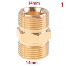고압 세척기 호스 와셔 확장 커넥터 어댑터 구리 및 수나사 암 커플러 어댑터, n1, 브라운