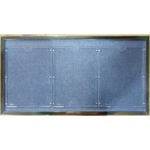 대일상사 은색 유광알미늄 바탕연청색원단 포켓 게시판 아파트/엘레베이터/승강기, 은색 유광 알미늄