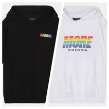 [더데이걸] SH01 무지개 레터 반팔 후드 TGMH22301