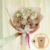 엘리 돈 꽃다발 20송이 + 쇼핑백, 핑크믹스