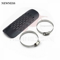 배기 머플러 파이프 범용 오토바이 크롬 열 차폐 커버 가드 할리 커스텀 헬기 크루저 자동차, 16