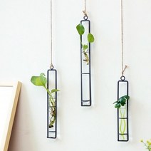 테이포프 거실장식용 수경식물 철재 시험관화병 북유럽 집꾸미기 꽃병, 중형