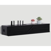 셋탁박스 벽걸이 브래킷 사운드바 거실 스피커 랙 콘센트, 흑백(100 cm)