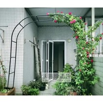JINGHENG 정원아치 장미 철제 넝쿨 가든아치 정원 가든 용품 전원주택 정원꾸미기 북유럽 스타일3, 흰색  직경 13 가로 1.4 미터 높이 2.4 미터