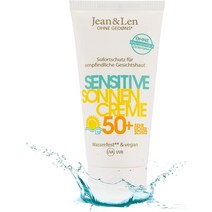 독일 진앤렌 Jean & Len Sun Cream 50+ SPF 50+ 센시티브 선스크린 페이스 선크림 50ml, 7팩