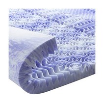 Dreamsmith 7 6cm(3인치) 7존 트윈 메모리 폼 매트리스 토퍼 허리 용 쿨링 젤 주입 토퍼 트윈 CertiPUR-US 인증 퍼플, Twin_7.6cm(3인치)