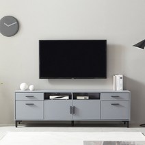 라벨라F 데이린 1600 양문 서랍 TV 거실장 (착불), 핑크그레이