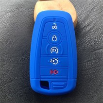 실리콘 자동차 키 케이스 커버 포드 퓨전 머스탱 익스플로러 F150 F250 F350 2017 2018 EcoSport Edge S-MAX 레인저 링컨 Mondeo, 파란