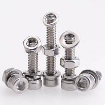 특수볼트M8 M10 M12 스테인레스 스틸 304 컵 헤드 육각 볼트 너트 개스킷 세트 대형 전체 조합 5 개, 01 M8(5PCS)_10 130mm