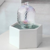 실내분수대 인공폭포 인테리어 가정용 2종 미니분수대 세라믹 풍수 장식 사무실 항아리, B 4색