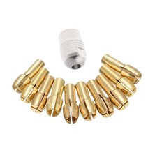 10pcs 놋쇠 드릴 척 척 콜렛 비트 로터리 도구 0.5-3.2mm 4.3mm 생크, 금