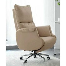 리클라이닝의자 침대형 리클라이너 회장 홈오피스 체어, (베이지) 가죽모델 전동형 (각도 조절 가능)