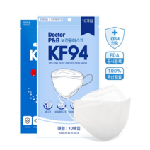 국산 KF94 보건용마스크 닥터피앤비(100매)식약청의약외품 4중필터황사 먼지차단, 400매