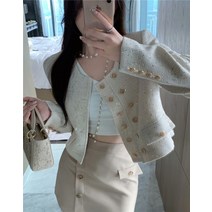 트위드자켓 코트 여성코트 자켓 여성자켓 봄자켓 반코트 봄코트 보브코트 P8889