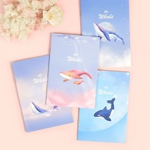 핑크풋 고래 핸디 수첩 미니 메모 노트, 500고래핸디수첩 랜덤