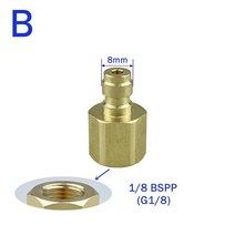 PCP 페인트 볼 에어 호스 용 8mm 빠른 연결 플러그 암수나사 충전 피팅, 08 베이지_01 8mm