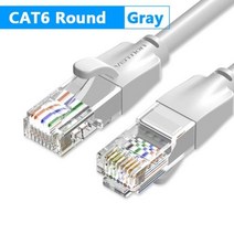 무선 유심 라우터 와이파이 공유기 Vention 이더넷 케이블 Cat6 Lan UTP RJ45 네트워크 패치 PS pc용 10m 15m 인터넷 모뎀 라우터 Cat 6 케이블cabl, New Round Cord -Gray+5m