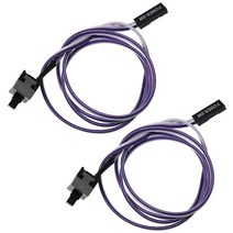 RLECS PC 전원 버튼 2피스 ATX 데스크탑 컴퓨터 케이스 마더보드 켜기/끄기/리셋 스위치 전원 코드 재시작 스위치 케이블 ATX 컴퓨터 스위치 코드 퍼플 + 화이트 2핀 5