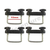 루프바스켓 루프랙 자전거캐리어자동차 루프 랙 크로스바 U-볼트 사각 쌍 아연 도금 클램프 마운트 (4 개, 02 93mm 4pcs