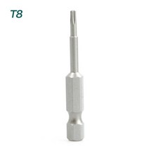 50mm Torx 스크루 드라이버 비트 T5 T6 T7 T15 T20 T25 T27 T30 1/4 인치 육각 섕크 전기 스크류 드라이, 04 T8