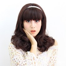 가발 여단추 단발머리 단발머리 가발 제사선 앞머리 볼륨매직 단발머리, 자연 블랙 Bangs, 하나