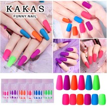 [퍼니네일] 형광네일팁 18종 통통 튀는 형광컬러 네일팁, 형광네일팁-06