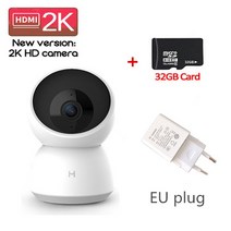 애견모니터 베이비모니터 무선cctv Xiaomi-스마트 카메라 A1 1296P ip 와이파이 나이트 비전 360 각도 비디, 07 EU plug add 32GB