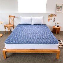 TOP 한일 24년형 센서형 인체감지 카본 탄소매트 온열 전기장판, 더블(150 x 200cm), 네이비_아망떼