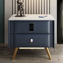 무선충전 디지털키 소형 심플 침대협탁 사이드 테이블 거실 수납 협탁, 블루 충전 디지털키