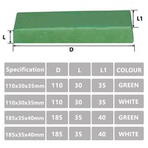 연마재녹색 연마 페이스트 알루미나 110185mm 복합 금속 칼날 연삭 사용, 01 Green 110x35x30mm