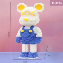 나노블럭 미니블록 레고 베어브릭 선물 키덜트, 파란색 바지 곰 8997