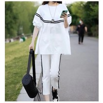 여성 캐주얼 상하 세트여름 반팔 상하의 세트 심플SET 빅사이즈 세트