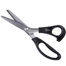 핑킹 가위 재봉 원단 공예 재단사 지그재그 도구 필요한 357mm 웨이브, 01 3mm triangle