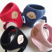 [카민프로젝트] 코듀로이 겨울용 강아지 하네스주문제작, 블랙/M