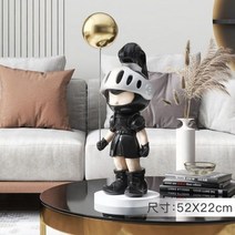 조형물 장식 카페 마당 인테리어 호텔 스타일 크리에이티브 골드/실버/블랙 그림 입상 홈 FRP 공예품 데스크탑 장식품 선물, Black