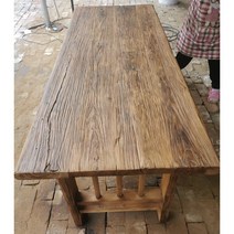 고재 고제 테이블 느릅나무 사각 다이닝 4인용 6인용 티크, 170X60X75높이단철뿔꽃짐승머리테이블