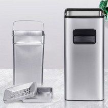 스탠드 쓰레기통 스텐재질 재떨이 휴지통 2in1, 2in1스탠드재떨이쓰레기통(실버)