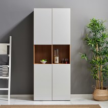 가온리빙 레이킨 월플렉스 주방수납장 밥솥/렌지대, 레이킨800 수납장(오크/그레이)