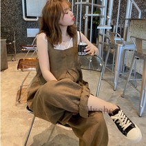 [Myshe]여성 여름 와이드 점프슈트 멜빵바지 봄 Ming530FEI530BDK02