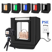 포토박스 카메라 puluz 40cm 스튜디오 탁상 라이트 텐트 softbox 키트 6, jp 플러그 pse