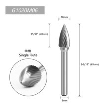 6MM 금속 드로잉 텅스텐 카바이드 밀링 커터 로터리 도구 버 CNC 조각 연마 가공, 03 03
