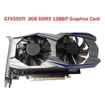 그래픽카드 GTX550TI 컴퓨터 그래픽 카드 2GB DDR5 128Bit HDMI 호환 VGA DVI 인터페이스 비디오 게임용 데스크탑 PC 용, 한개옵션0