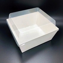샌드위치 샐러드 도시락포장 크라프트&화이트 일회용기 DIY 포장용기 10SET / 50SET, 화이트