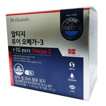 닥터엘리자베스 알티지 퓨어 오메가3 혈행개선 부모님 수험생 눈 건강 추천 선물, 2 팩 60개입 x 1,170mg