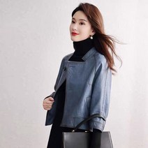 라오농 가죽 여성의 짧은 느슨한 모방 양가죽 재킷 +12Wwd8